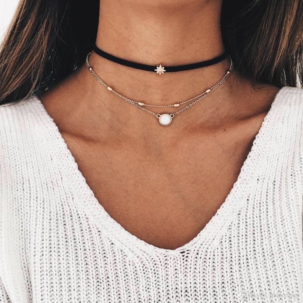 PAISLEY Layered Choker Necklace